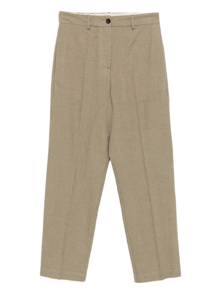  Alysi Textured Wool Trousers - Green 