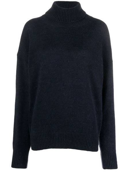  Alysi Two-tone Roll-neck Jumper - Blue 
