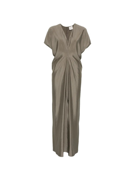  Alysi V-neck Buttoned Maxi Dress - Green 