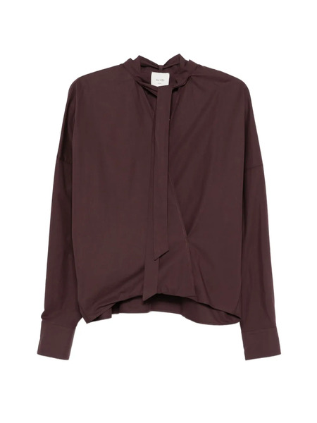  Alysi Wrap-effect Blouse - Purple 