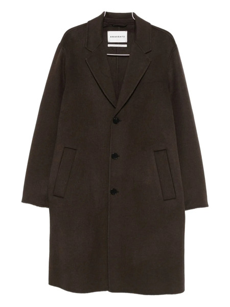  Amaránto Buttoned Single-breasted Coat - Brown 