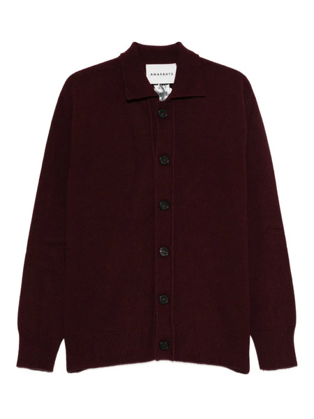  Amaranto Fine-knit Cardigan - Red 