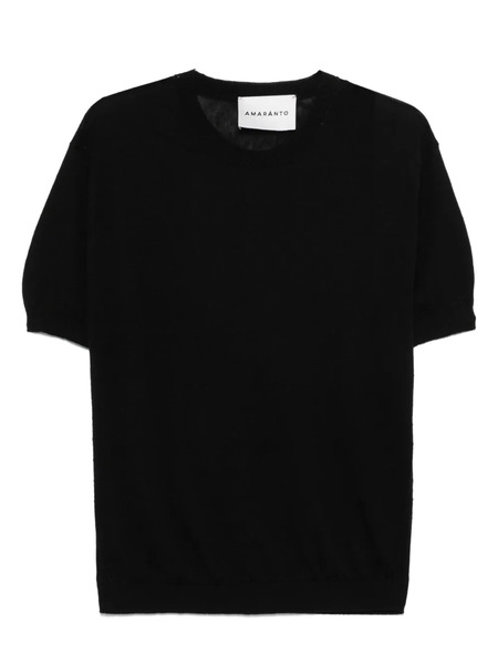  Amaránto Fine-knit Top - Black 