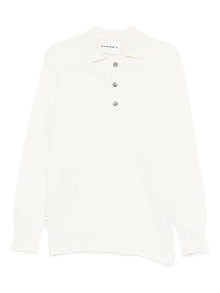 Amaranto Half-buttoned Sweater - Neutrals 