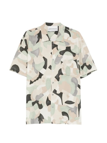  Amaránto Short-sleeve Patterned Shirt - Neutrals 