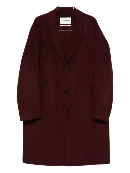  Amaránto Single-breasted Coat - Red 