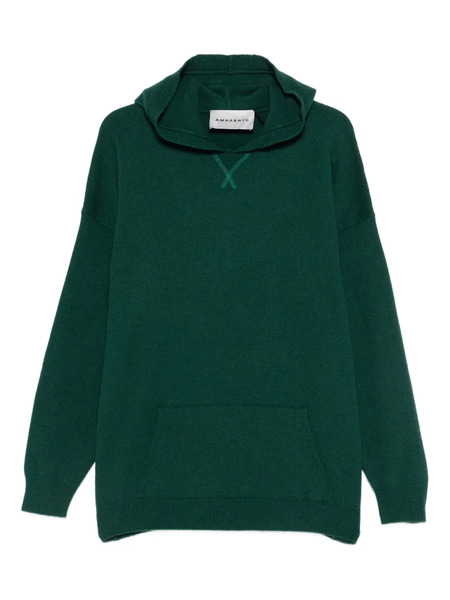  Amaranto Wool Hoodie - Green 