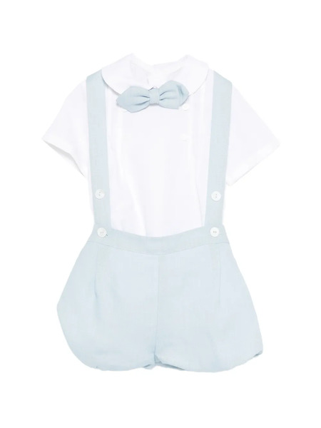  Amaya Suspender Playsuit Set - White 