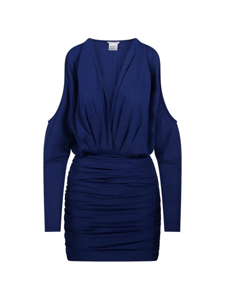  Amazuìn Cold-shoulder Dress - Blue 