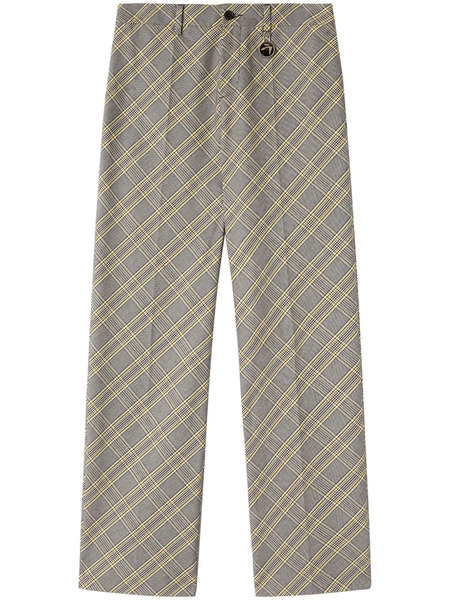  Ambush Checked Straight-leg Trousers - Grey 