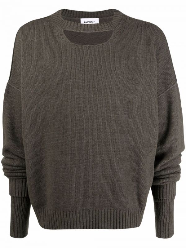  Ambush Cut-out Knitted Jumper - Green 