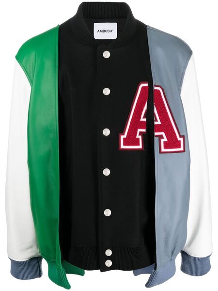  Ambush Layered Varsity Jacket - Black 