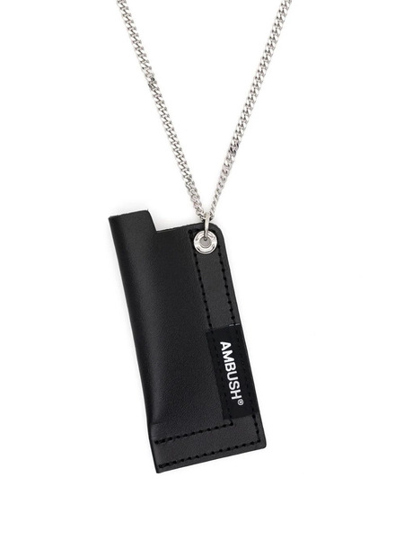  Ambush Leather Lighter Case Necklace - Black 