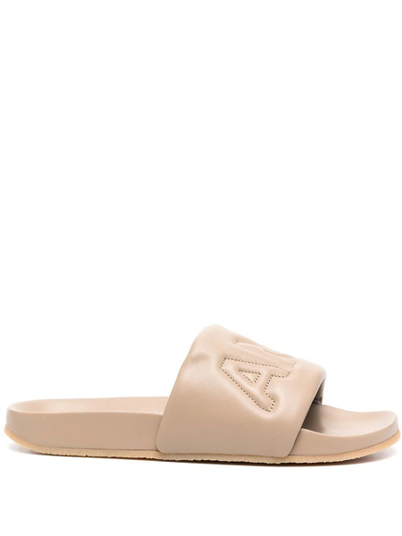  Ambush Logo Embossed Slides - Neutrals 