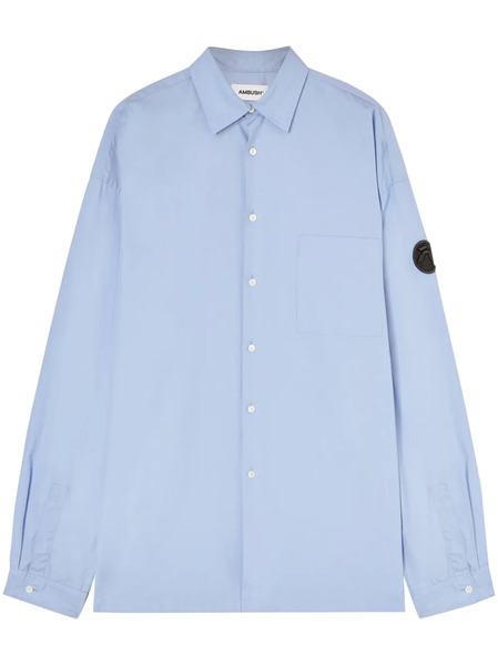  Ambush Logo-patch Button-up Shirt - Blue 