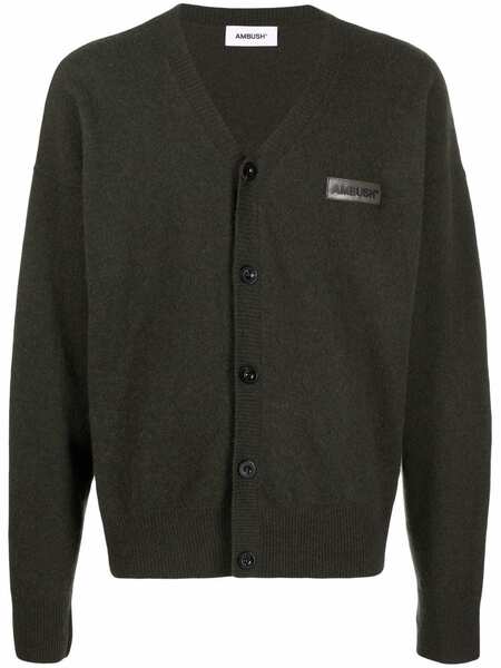  Ambush Logo-patch Cardigan - Green 