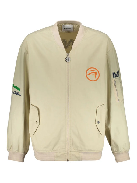  Ambush Logo-print Bomber Jacket - Neutrals 