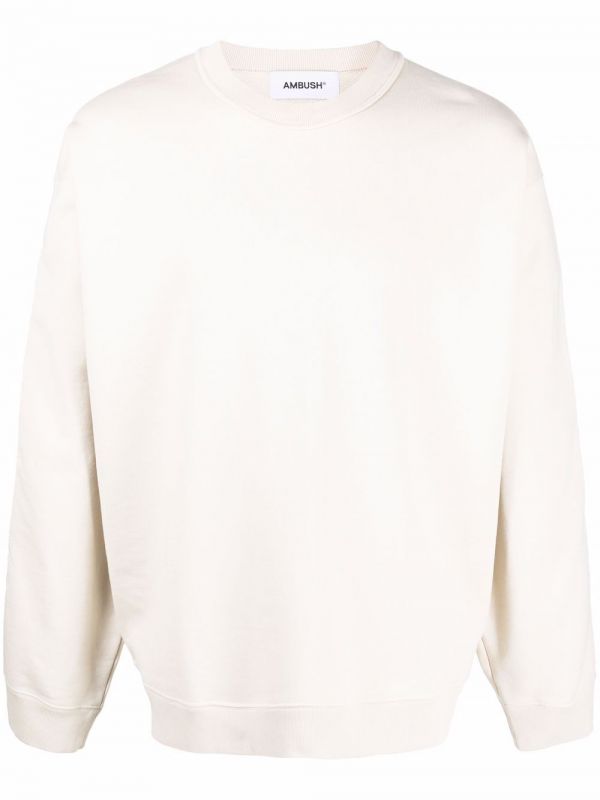  Ambush Logo-print Sleeve Sweatshirt - Neutrals 