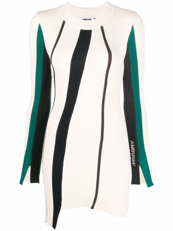  Ambush Logo Ribbed-knit Jumper - Neutrals 