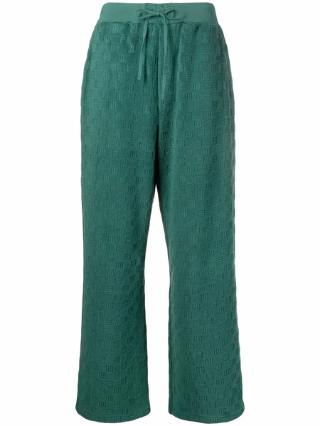  Ambush Monogram Jacquard Knitted Trousers - Green 