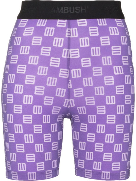  Ambush Monogram Knee-length Shorts - Purple 