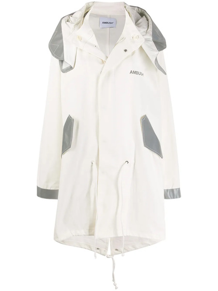  Ambush Oversized Hooded Coat - White 