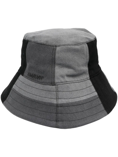  Ambush Patchwork-design Bucket Hat - Black 