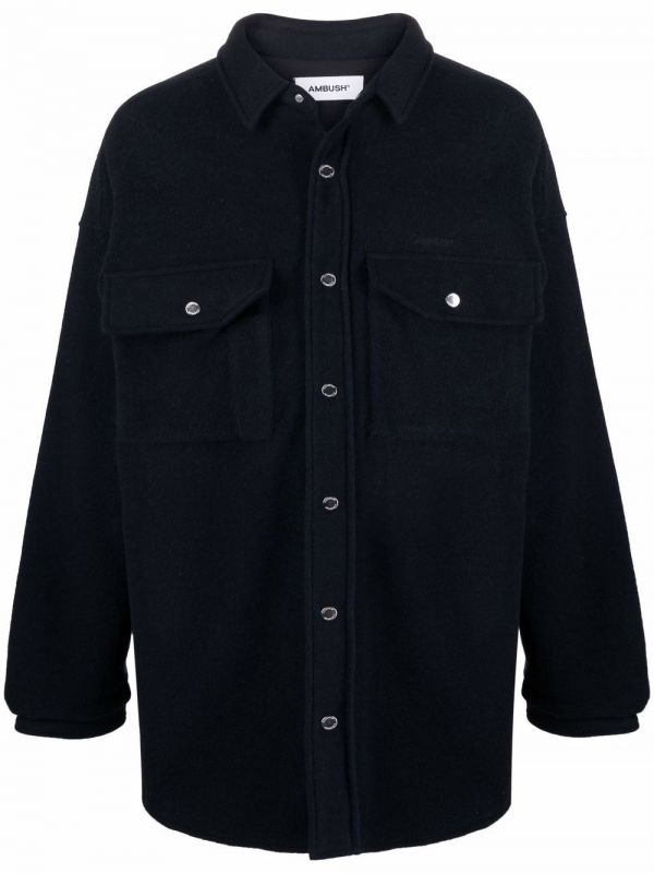  Ambush Press-stud Shirt Jacket - Blue 