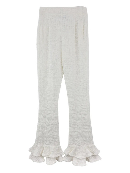  Ambush Ruffle-hem Trousers - White 