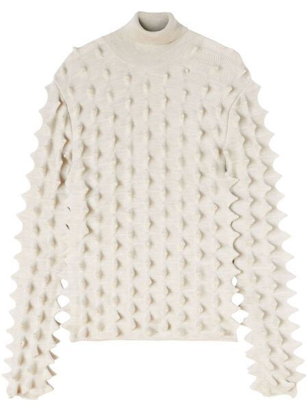  Ambush Spiked Turtleneck Jumper - Neutrals 
