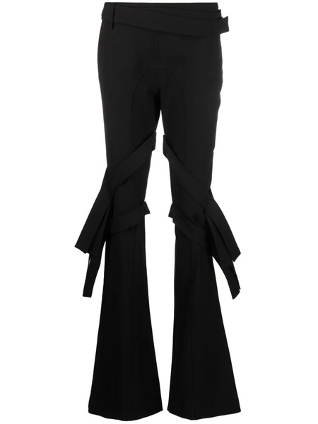  Ambush Strap-detail Flared Trousers - Black 