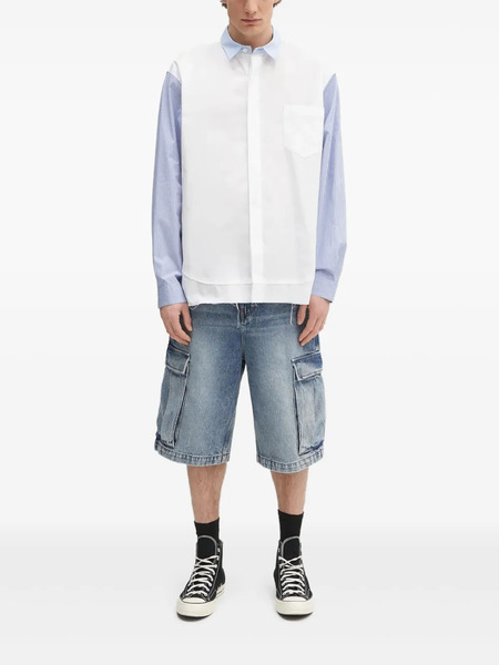  Ambush Striped-panel Shirt - White 