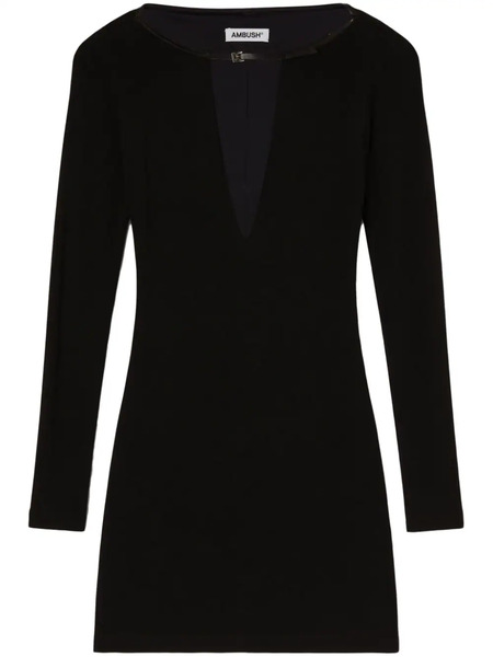  Ambush V-neck Jersey Minidress - Black 