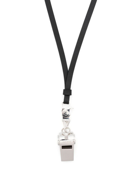  Ambush Whistle Leather Necklace - Silver 