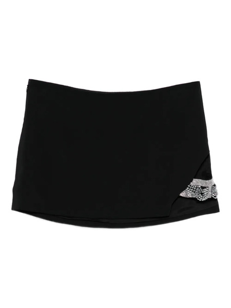  Amen Beaded-embellished Panel Mini Skirt - Black 