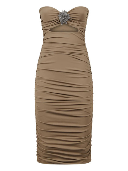  Amen Cut-out Midi Dress - Neutrals 