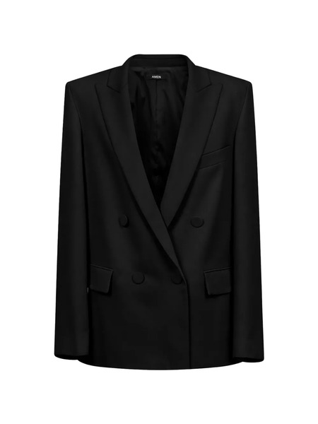  Amen Double-breasted Blazer - Black 