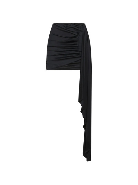  Amen Draped Mini Skirt - Black 
