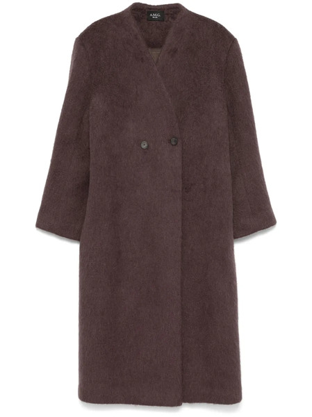  A.m.g. Brushed Coat - Purple 