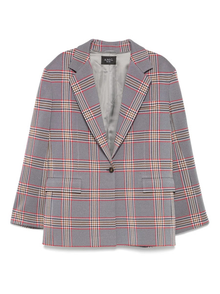  A.m.g. Checked Blazer - Blue 