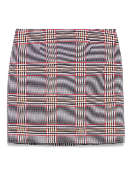  A.m.g. Checked Mini Skirt - Blue 