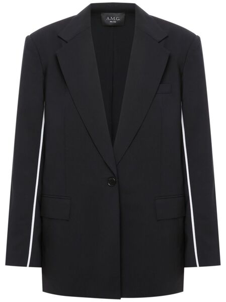  A.m.g. Contrast-piping Blazer - Black 