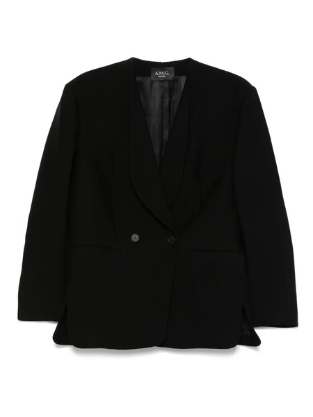 A.m.g. Double-breasted Blazer - Black 
