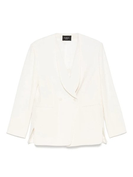  A.m.g. Double-breasted Blazer - White 