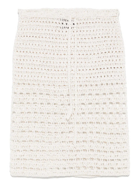  A.m.g. Open-knit Mini Skirt - White 