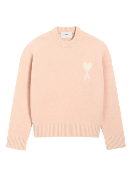  Ami Paris Ami De Coeur Crew-neck Sweater - Pink 