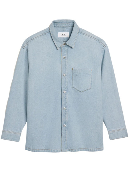  Ami Paris Ami De Coeur Denim Jacket - Blue 