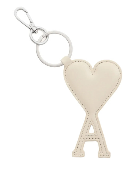  Ami Paris Ami De Coeur Keyring - Neutrals 
