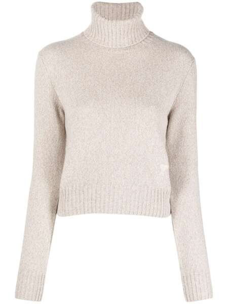 Ami Paris Ami De Coeur Mélange-effect Jumper - Neutrals 