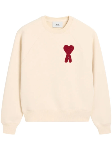  Ami Paris Ami De Coeur Patch Sweatshirt - White 